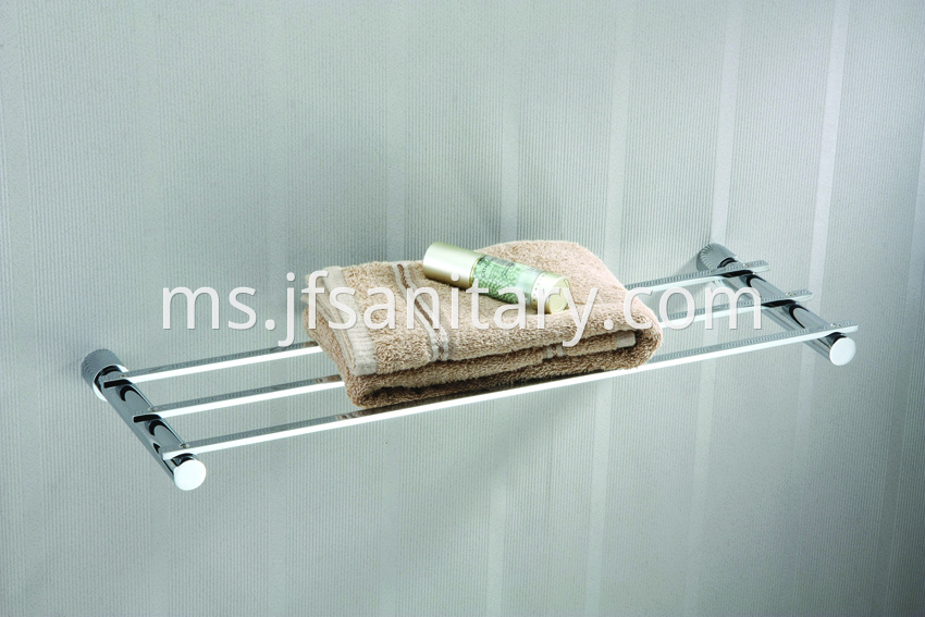 Single layer brass shower rack